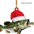 thumbnail image 2 of Colección de peces navideños, decoración de pesca realista, decorativa para decoración de árbol de Navidad, 2 of 5