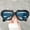 Bright Black Blue Lens, variant on Trendy Oversized Sunglasses for Women Men Fashion Shield Aviator Sun Glasses UV400 Protection Goggles