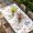 White, variant on Easter Colorful Eggs Table Cloths for 3 Foot Rectangle Tables, Spring Flowers Leaves Country Plants Patio Waterproof Elastic Fitted Tablecloths, Washable Rectangular Table Cover for Camping