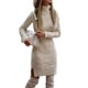 thumbnail image 4 of Vestido tipo suéter de talla grande europeo y americano, de moda, de color sólido, ajustado, con cuello alto y manga larga, vestido de punto para mujer, 4 of 4