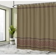 thumbnail image 4 of Ambesonne Abstract Shower Curtain, Simplistic Greek Pattern, 69"Wx70"L, Maroon and Dark Cocoa, 4 of 4