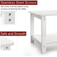 thumbnail image 4 of Stoog Outdoor Patio Rectangular Side Table, 2-Tier End Table for Adirondack Chair, Backyard, Garden, Pool, Lawn, Beach, White, 4 of 10