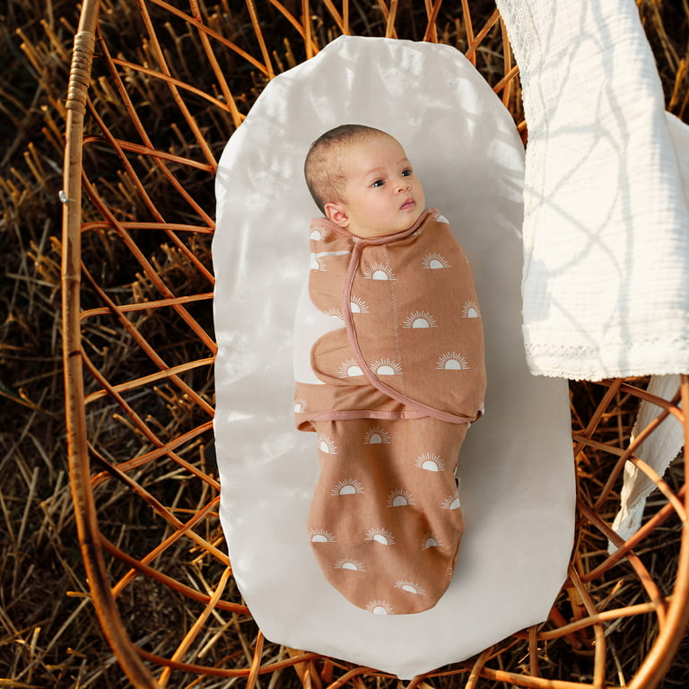 Gllquen Baby Organic Cotton Swaddle 3-Pack for 0-3 Months Newborn Boys  Girls, Moon Stars