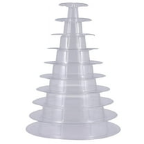 10 Tier Cupcake Holder Stand Round Macaron Tower Clear Cake Display Rack for Wedding Birthday