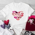 thumbnail image 2 of Ichuanyi Women's Casual Love Letter Printing Short Sleeve T-Shirt Tops Fashion Crew Neck Valentine's Day Tee, 2 of 4