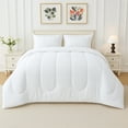 thumbnail image 3 of Beddora 3-Piece Ultra-Soft Comforter Set, All-Season, Wrinkle-Free, Lightweight Microfiber, Hypoallergenic – Queen – Bright White, 3 of 6