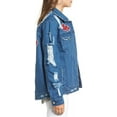 thumbnail image 3 of TINSEL Squad Ripped Denim Jacket Small, 3 of 4