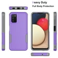 thumbnail image 2 of For Galaxy A03S Case, 2 in 1 Heavy Duty Armor Shockproof Cases,Hisdou Hybrid Dual Layer Rubber Drop Protection Grip Plastic Bumper Sturdy Phone Cover for Samsung Galaxy A03S 6.5"-Purple, 2 of 6