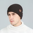 thumbnail image 3 of Beanie Hat Warm Unisex Solid Color Knit Cuffed Beanie Hat Watch Cap for Winter, 3 of 10