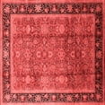 thumbnail image 1 of Ahgly Company Indoor Square Oriental Red Industrial Area Rugs, 5' Square, 1 of 4