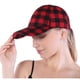 thumbnail image 2 of Moda hombres mujeres gorra de béisbol a cuadros visera sombrero ajustable deportes al aire libre sombrero para el sol, 2 of 5