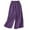 Purple, variant on Yourumao Palazzo Pants for Women Plus Size Drawstring Pants Vintage Stripes Wide Leg Pants Loose Thin Dropped Capri Trousers with Pockets