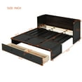 thumbnail image 4 of Queen Size Murphy Bed - Espresso, Solid Wood, Space-Saving Design w/ USB Port & Drawer, Ideal for Bedroom, Guest Room., 4 of 26