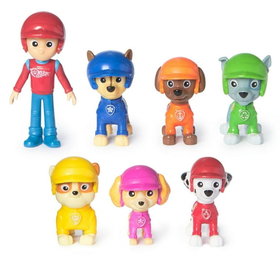 PAW Patrol : Mission méga sauvetage, Coffret cadeau avec 7 figurines articulées à collectionner, jouets pour filles et garçons à partir de 3 ans