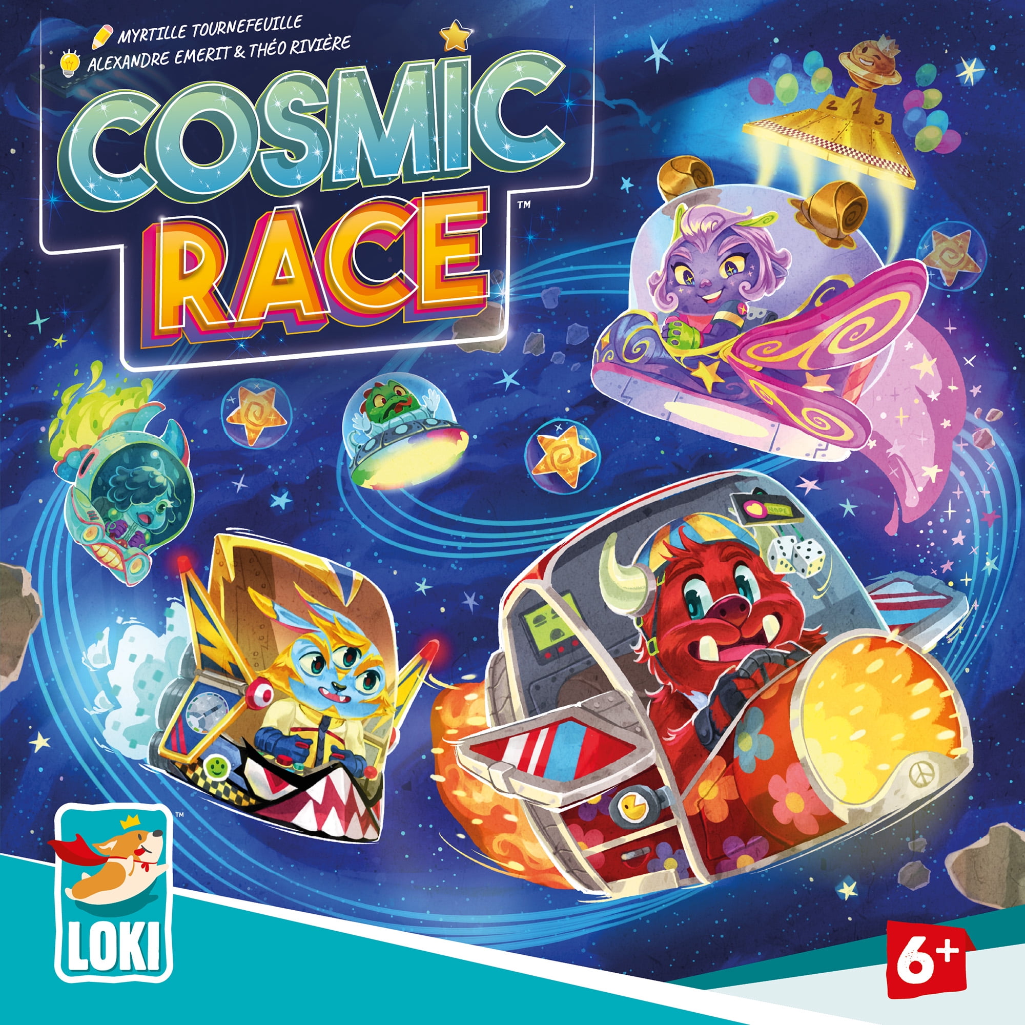 Cosmic Race - Space Racing Card Game, Kids & Family, Ages 6+, 1-4 Players, 20 Min