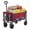 Red, variant on SHOUFTW Foldable Wagon Cart with Wheels, 330 lbs Capacity, Portable Utility Cart with Adjustable Handle for Camping, Garden, Shopping, Sports, Blue