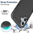 thumbnail image 2 of [PST] iPhone 16 Hard Case, Dual Layers Heavy Duty Rubber Armor Bumper Hard Case Cover, 2 of 5