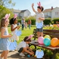 thumbnail image 4 of Bfogop Easter Basket Egg Hunt Bunny Baskets for Kids with Cute Rabbit Ears Storage Gifts Easter Gift Bags Tote Bags for Easter Party Decorations Egg Candy Gift Carry Bucket 9x9 Inch, 4 of 6