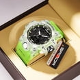 thumbnail image 2 of Reloj despertador fotoeléctrico de luz verde, reloj multifuncional para hombre, reloj de moda coreano impermeable y transparente a prueba de golpes, 2 of 4