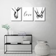 thumbnail image 5 of 3 Pcs Minimalist Shadow Love Canvas Artwork 12x16 In Decoration For Couples Paintings for Home Decor, 5 of 5