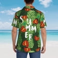 thumbnail image 4 of Fuzoiu Palm Leaves And Tropical Flowers Print Hawaiian Shirt for Men, Summer Beach Casual Short Sleeve Button Down Shirts, Men’s Beach Summer Shirts with Pocket,, 4 of 7