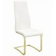 thumbnail image 1 of Coaster Chanel Upholstered Faux Leather Dining Chairs in White, 1 of 3