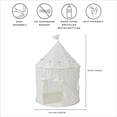thumbnail image 6 of 3 Sprouts Kids Play Tent Playhouse Castle with Recycled Fabric for Indoor and Outdoor Games in Blueberry Ivory, 6 of 6