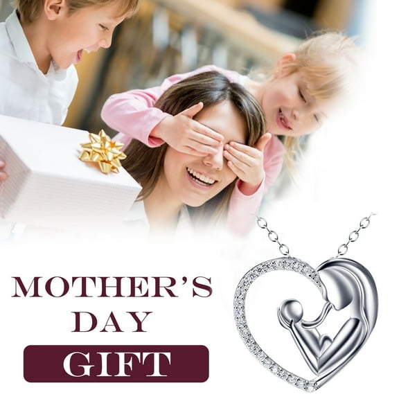 Mothers Day Gift Necklaces for Mom Grandmother from Daughter Son, Trendy Heart Love Necklace, Necklace Jewelry Gifts