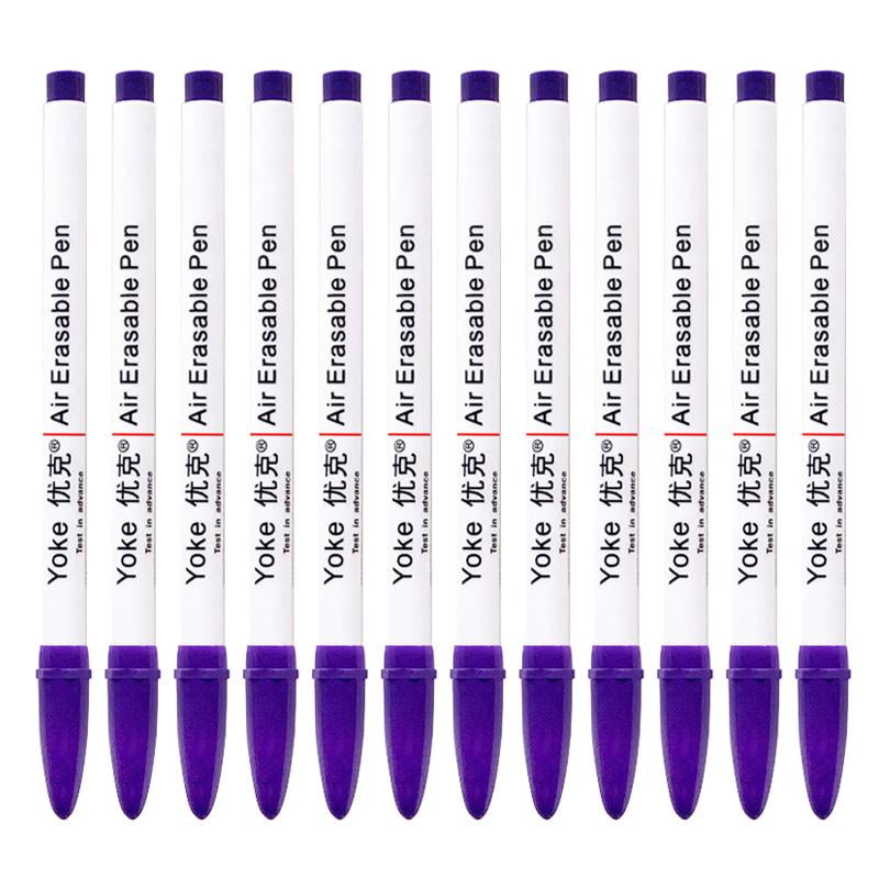 12pcs Disappearing Ink Fabric Marker Pen Vanishing Air Erasable Pen