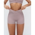 thumbnail image 6 of PISONIC Workout Sets for Women Crossover High Waist Biker Shorts Sports Bra 2 Piece Gym Yoga Outfits, 6 of 8