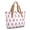 Breast Cancer Ribbon Doodle White Pattern, variant on Breast Cancer Ribbon Doodle White Pattern Large Tote Bag for Women, Polyester Roomy Travel Tote with Pockets and Zipper, Foldable Gifts Ideas for Women Men