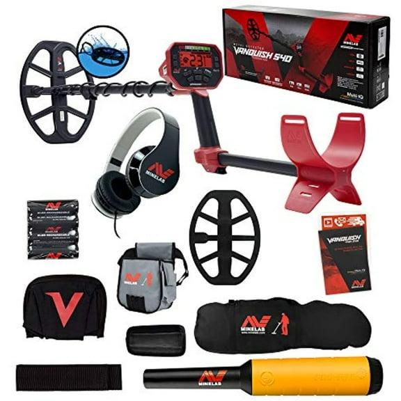 Minelab VANQUISH 540 Detector w/ Pro-Find 20 Pinpointer, Carry Bag, Finds Pouch