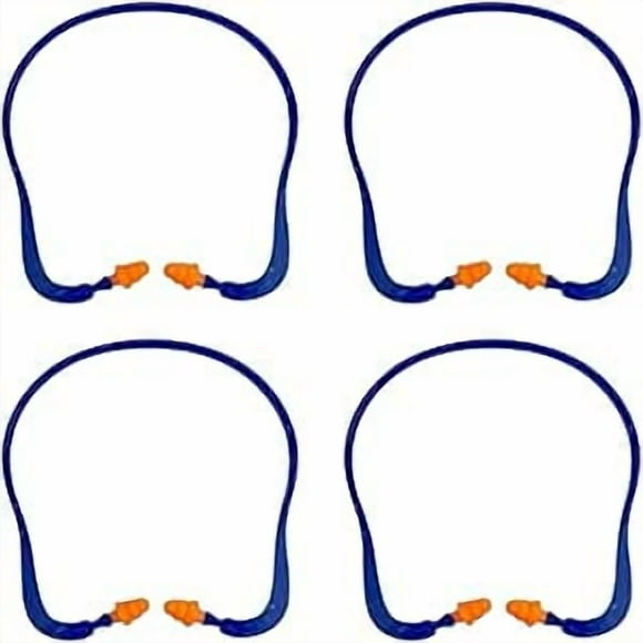 4 Tapon de oidos de silicona, para proteccion auditiva y/o reduccion ruido con diadema color Azul