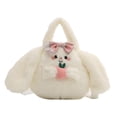 thumbnail image 2 of Bolso bandolera de peluche Bolso de peluche con correa ajustable Portátil Cómodo Novedad Blanco, 2 of 7