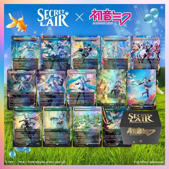 Collectible Magic the Gathering Secret Lair Commander Deck: Hatsune Miku