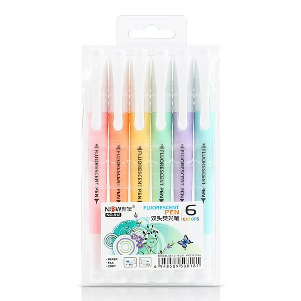 Dual Tip Highlighter Rainbow Pens Set Dual Tip Marker Pen Broad And