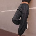 thumbnail image 2 of Jogger Pants Women Cinch Bottom Sweatpants Pockets Elastic High Waisted Casual Loose Trouser, 2 of 7