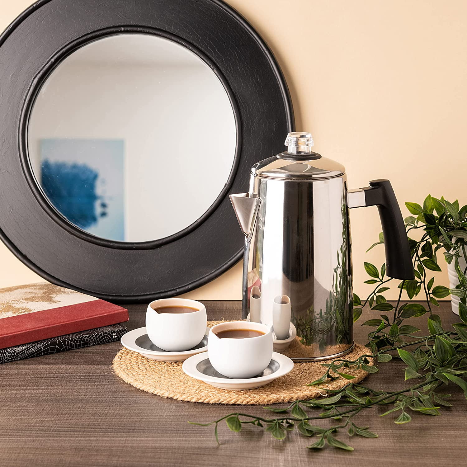 Mixpresso, Stovetop Coffee Percolator, 52 Oz, 12-Cup Stainless Steel -  Walmart.com
