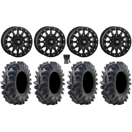 High Lifter HLA1 Bdlk 14 Wheels Bk 26.5 Terminator Tires Kawasaki Teryx Mule