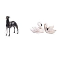 thumbnail image 1 of Elegante Escultura De Resina De Galgo Y Cisne Para Decoración Del Hogar, Centro De Mesa, Sala De Estar, Oficina, Dormitorio, Exhibición Navideña., 1 of 8