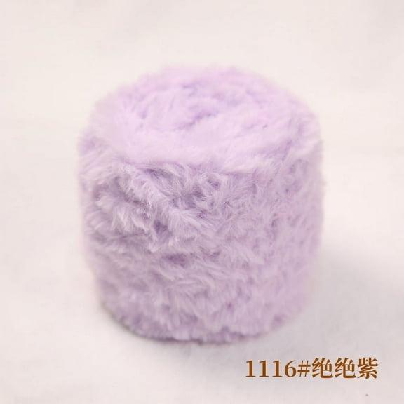 XmhyTop Chunky Chenille Yarn for Crocheting, Soft Plush Yarn, Super Chunky Chenille Yarn for Hand Knitted Blankets， 100g ,Light Purple B