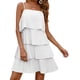 thumbnail image 4 of Txlixc Vestido de verano femenino, falda de hoja de loto de color sólido con correas finas italianas Txlixc moda, 4 of 8