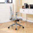 thumbnail image 6 of Dayalane Modern Adjustable Office Chair, Swivel Fabric Ergonomic Task Chair with Armrests, 90-120° Tilt Function and Wide Cushion Desk Chair for Home/Bedroom/Study/Office/Conference Room, Beige, 6 of 10