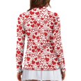 thumbnail image 2 of Uorisanigo Valentine's Day Heart Women's Golf Shirt Casual 1/4 Zipper Women's Long Sleeve Athletic Shirts Comfortable Tennis Tops for Tennis Hiking & Outdoor Sports, 2 of 7