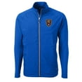thumbnail image 2 of Men's-Cutter & Buck  Blue Real Salt Lake Adapt Eco Knit Hybrid Recycled Full-Zip Jacket, 2 of 3