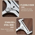 thumbnail image 6 of PALIFEUR Cheese Slicer Vegetable Peeler, Comfortable Firm 304 Stainless Steel Peeler with 2 Extra Wires Adjustable Hand Held Cheese Cutter for Mozzarella, Cheddar, Gruyere, Glossy Silver, 6 of 6