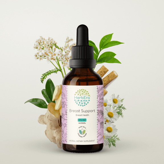 Breast Support Alcohol Extract Tincture. Breast Health 2 oz