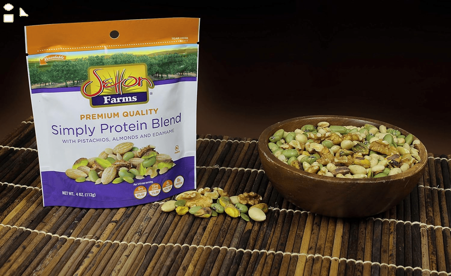 Setton Farms Simply Protein Blend, 4 oz Bag, 10/Carton