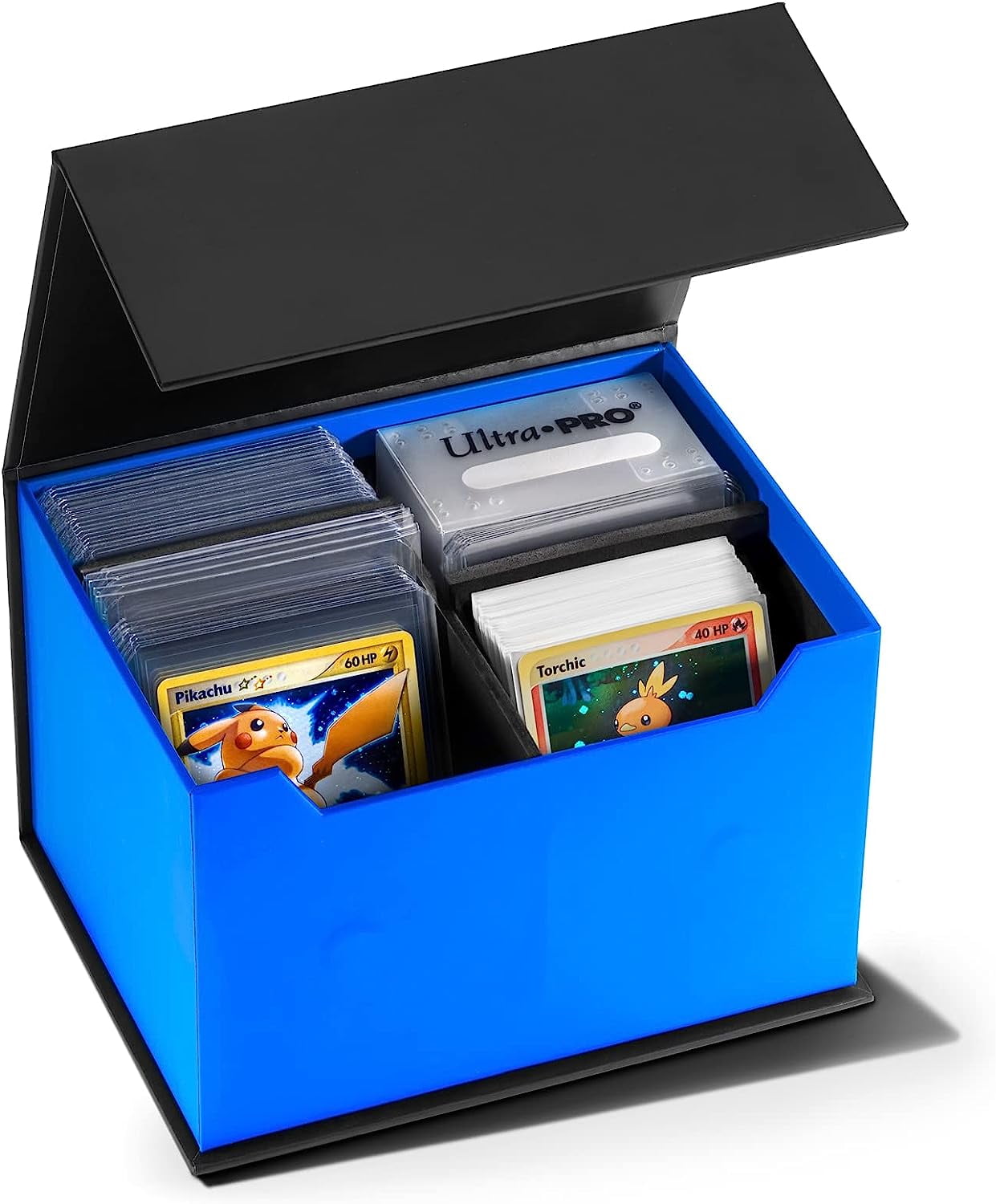 Toploader Trading Card Storage Case | 2 Row Magnetic Flip Box w 