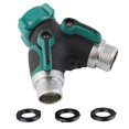 thumbnail image 1 of Desviador de grifo de riego doble para jardinería, desviador de uno a dos de plástico para jardín, conector para herramientas de jardín, 1 of 5